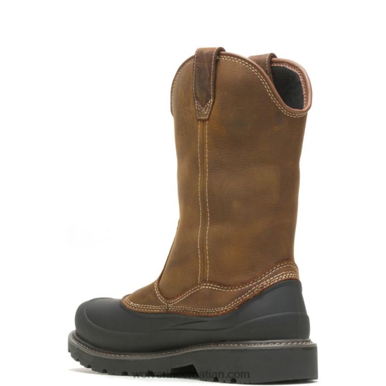 muškarci floorhand močvara steel-toe work wellington R6LL893 Wolverine tamno smeđa - Slika 3