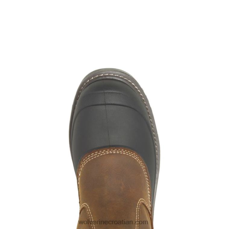muškarci floorhand močvara steel-toe work wellington R6LL893 Wolverine tamno smeđa - Slika 5