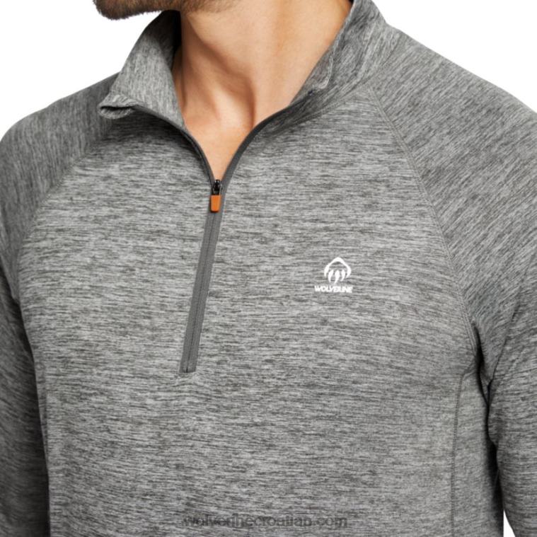 muškarci zaštita od sunca eco 1/2 zip R6LL8312 Wolverine gunmetal heather - Slika 5