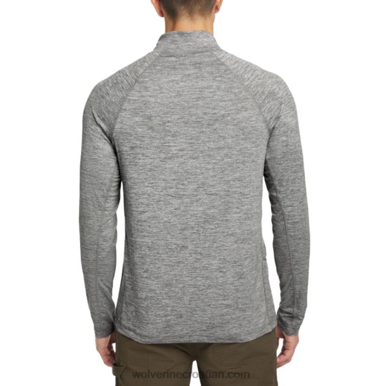 muškarci zaštita od sunca eco 1/2 zip R6LL8312 Wolverine gunmetal heather - Slika 6