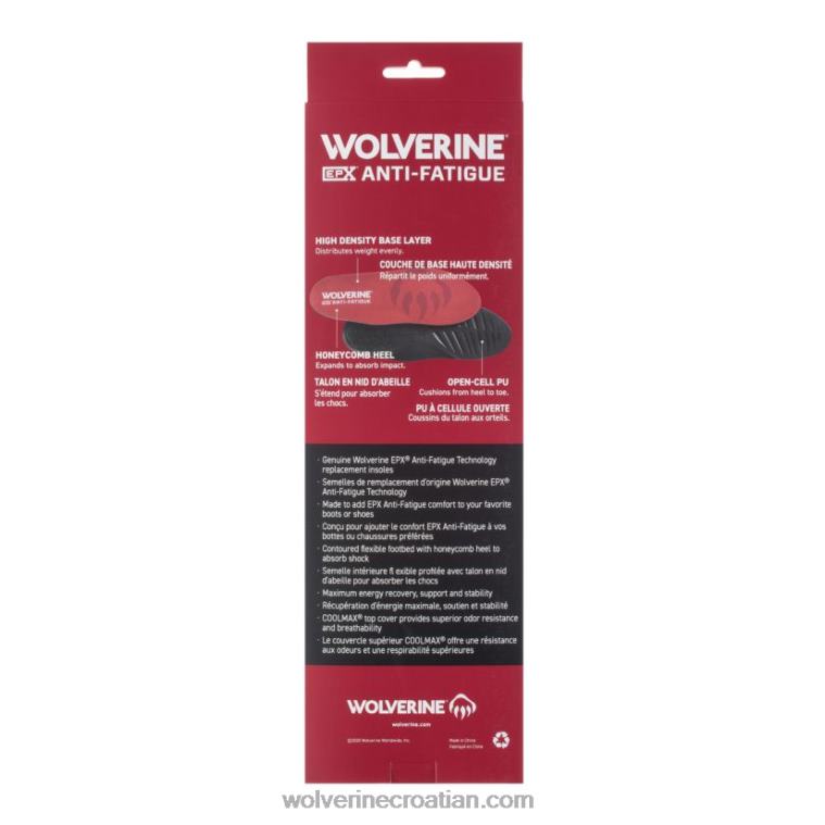 uniseks epx anti-fatigue ulošci od 9 mm R6LL8286 Wolverine Crvena - Slika 3