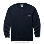 muškarci fr dugih rukava henley R6LL8274 Wolverine mornarica