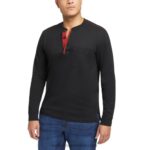 muškarci guardian pamuk dugih rukava henley R6LL8253 Wolverine crno - Slika 2